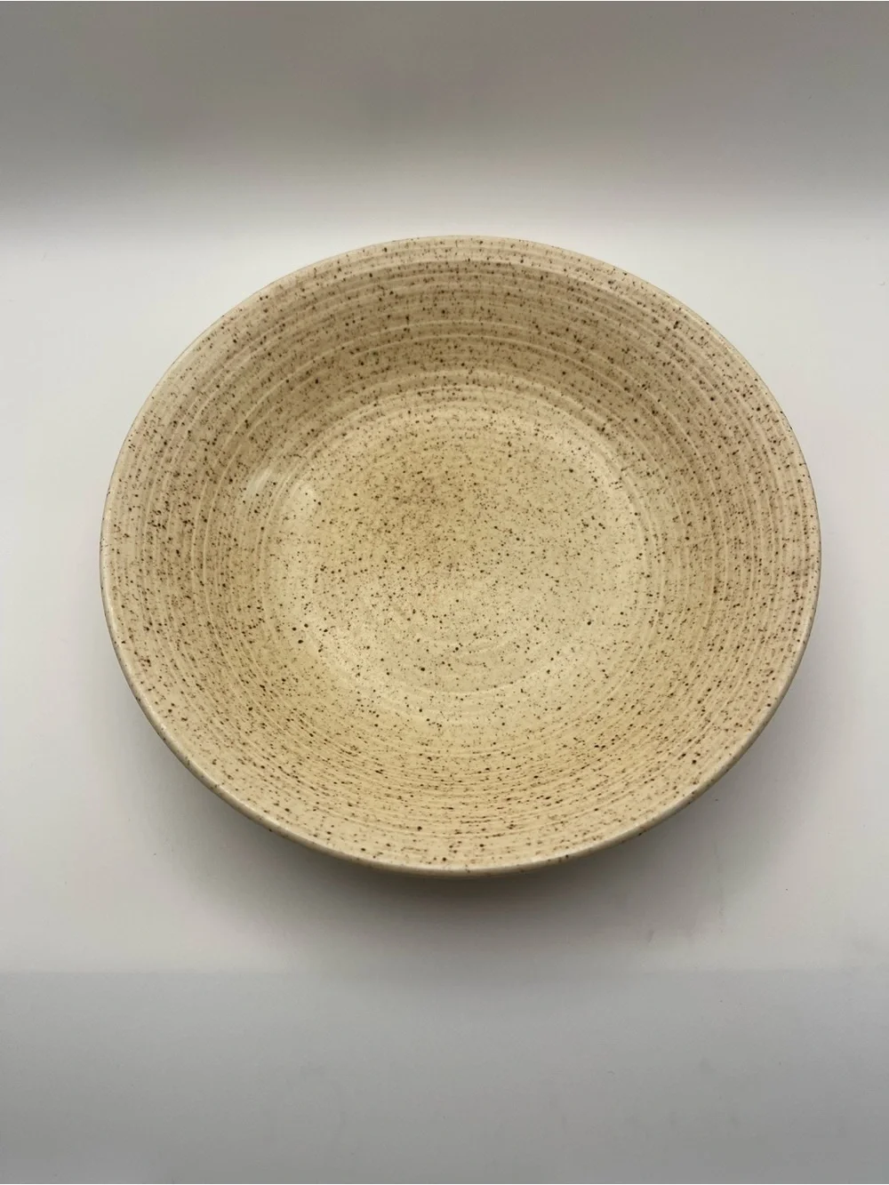 Set of 4 Homespun Churchill Stonecast Range Cream Speckled Bowls 7.25” England